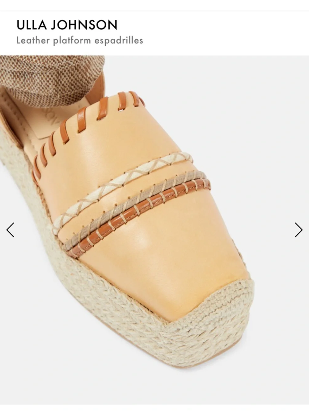 Ulla Johnson Leather platform espadrilles NWT SIZE 38